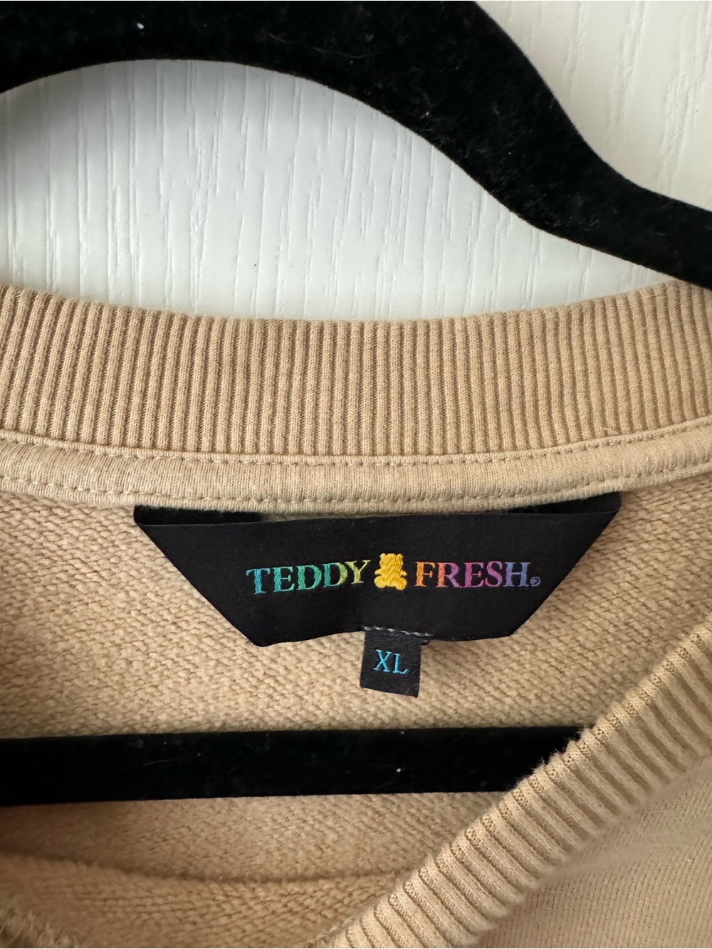Teddy Fresh Tan Teddy Bear Crewneck Sweatshirt - Picture 2 of 3